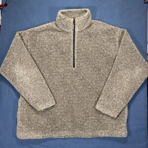 Vintage Black Ice 1/4 Zip Mens XL Green Fuzzy Pullover USA 90s Gorpcore Hiking